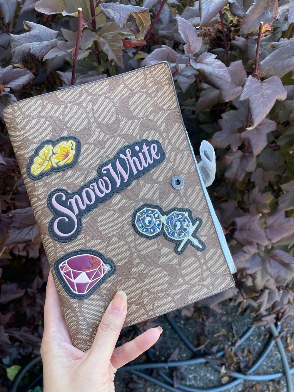 New COACH Disney Signature Canvas Notebook , planner, journal, diary beige